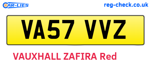 VA57VVZ are the vehicle registration plates.