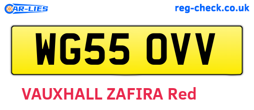 WG55OVV are the vehicle registration plates.