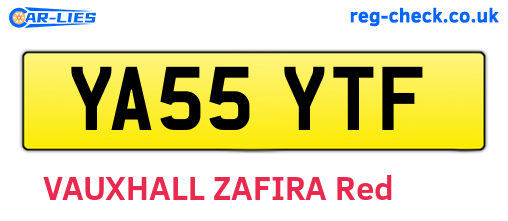 YA55YTF are the vehicle registration plates.