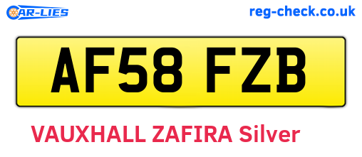 AF58FZB are the vehicle registration plates.