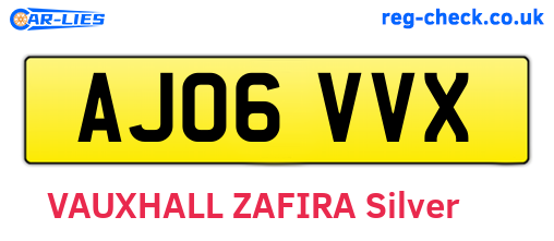 AJ06VVX are the vehicle registration plates.