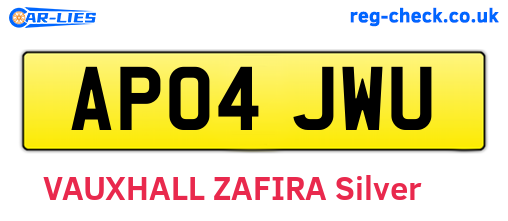 AP04JWU are the vehicle registration plates.