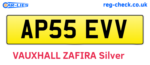 AP55EVV are the vehicle registration plates.