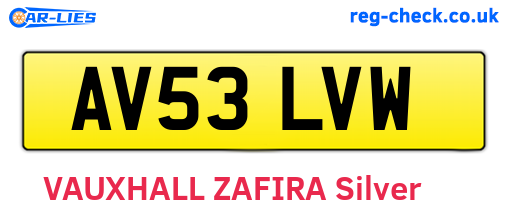 AV53LVW are the vehicle registration plates.