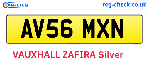 AV56MXN are the vehicle registration plates.