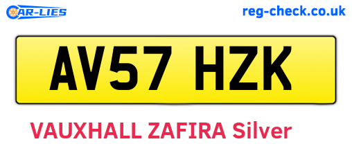 AV57HZK are the vehicle registration plates.