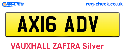AX16ADV are the vehicle registration plates.