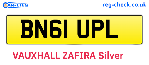 BN61UPL are the vehicle registration plates.