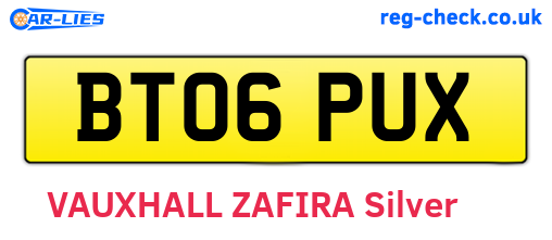 BT06PUX are the vehicle registration plates.
