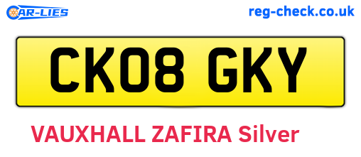 CK08GKY are the vehicle registration plates.