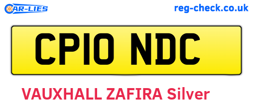 CP10NDC are the vehicle registration plates.