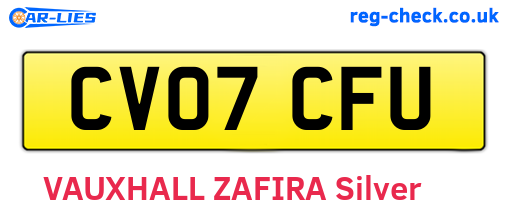 CV07CFU are the vehicle registration plates.