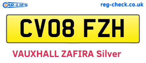 CV08FZH are the vehicle registration plates.