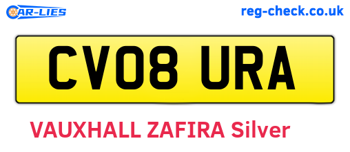 CV08URA are the vehicle registration plates.