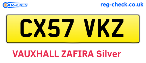 CX57VKZ are the vehicle registration plates.