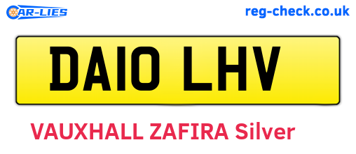 DA10LHV are the vehicle registration plates.