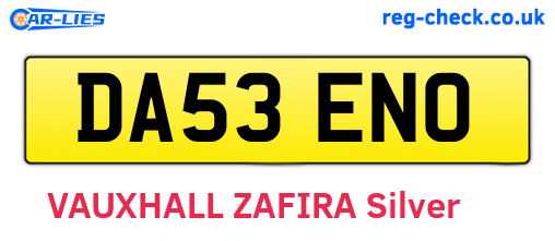 DA53ENO are the vehicle registration plates.