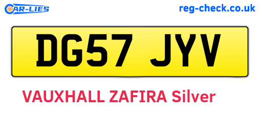 DG57JYV are the vehicle registration plates.