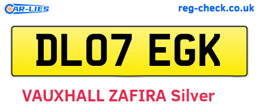 DL07EGK are the vehicle registration plates.