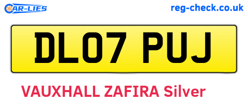 DL07PUJ are the vehicle registration plates.