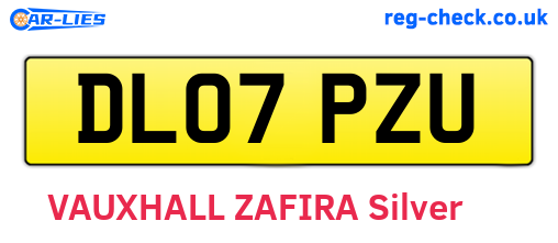 DL07PZU are the vehicle registration plates.