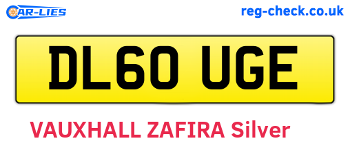 DL60UGE are the vehicle registration plates.