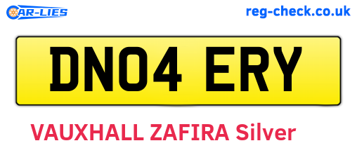 DN04ERY are the vehicle registration plates.