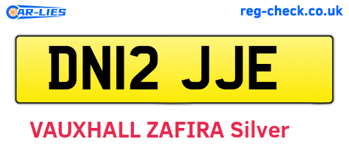 DN12JJE are the vehicle registration plates.