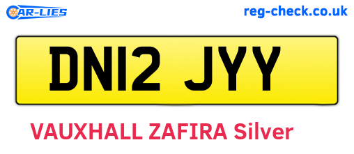 DN12JYY are the vehicle registration plates.