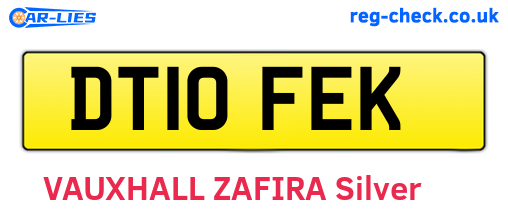 DT10FEK are the vehicle registration plates.