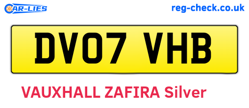 DV07VHB are the vehicle registration plates.