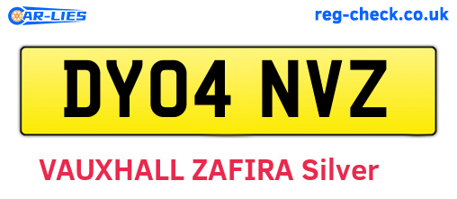 DY04NVZ are the vehicle registration plates.