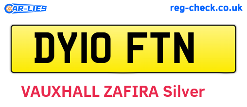 DY10FTN are the vehicle registration plates.