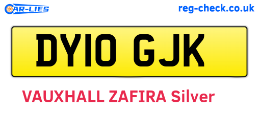 DY10GJK are the vehicle registration plates.