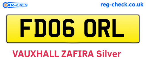 FD06ORL are the vehicle registration plates.