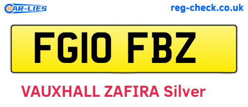 FG10FBZ are the vehicle registration plates.