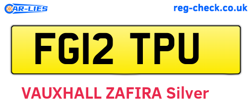 FG12TPU are the vehicle registration plates.