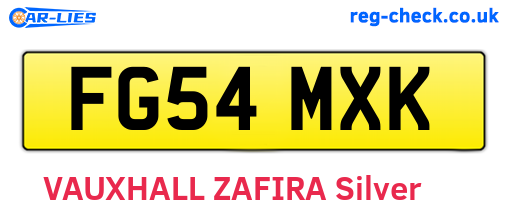 FG54MXK are the vehicle registration plates.