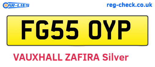 FG55OYP are the vehicle registration plates.