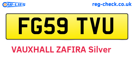 FG59TVU are the vehicle registration plates.