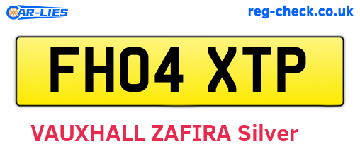 FH04XTP are the vehicle registration plates.