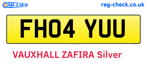 FH04YUU are the vehicle registration plates.