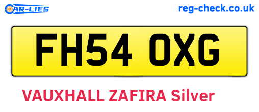 FH54OXG are the vehicle registration plates.