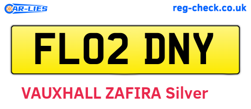 FL02DNY are the vehicle registration plates.