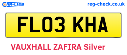 FL03KHA are the vehicle registration plates.