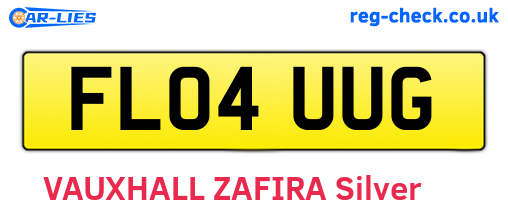 FL04UUG are the vehicle registration plates.