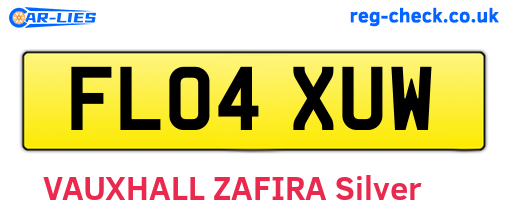 FL04XUW are the vehicle registration plates.