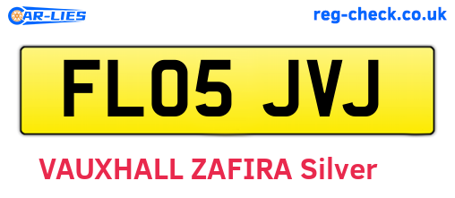 FL05JVJ are the vehicle registration plates.