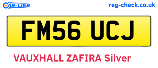 FM56UCJ are the vehicle registration plates.