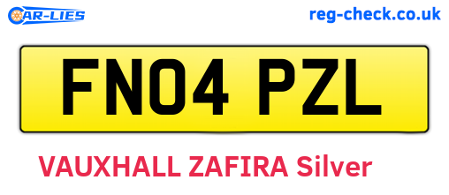 FN04PZL are the vehicle registration plates.